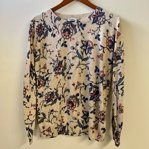 Womens Old Navy Floral Print Sweater Size Large